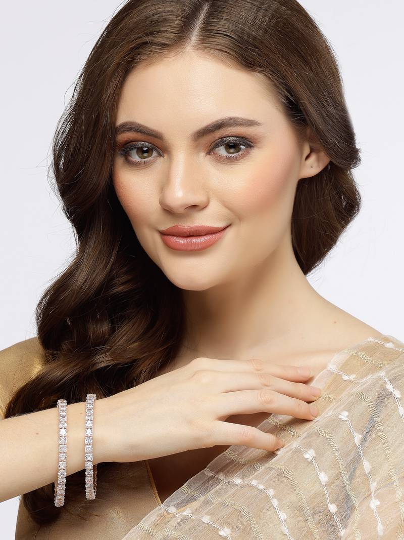 Rose Gold Diamond Bangles