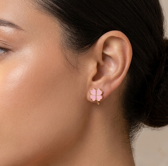 Heart Flower Beautiful Earrings