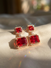 CZ Studs Drop Dangle