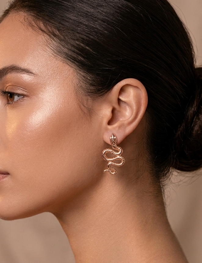 Classy Snake Design Korean Earrings