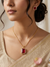 Meraki Gold plated Studded Pendant with Earrings