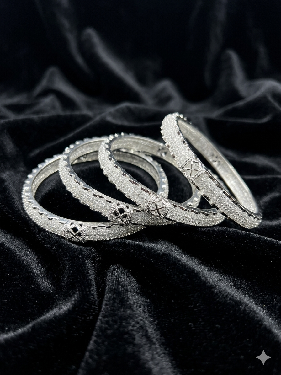 Meraki Elegant Alloy Bangles