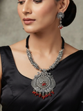 Peacock Color Beads Choker Set