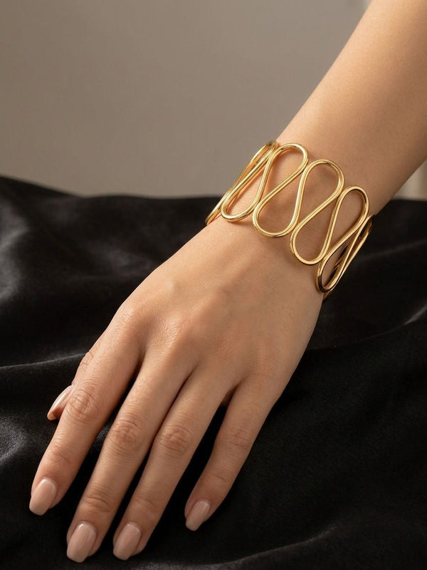 Crossing Paths Gold Bracelet