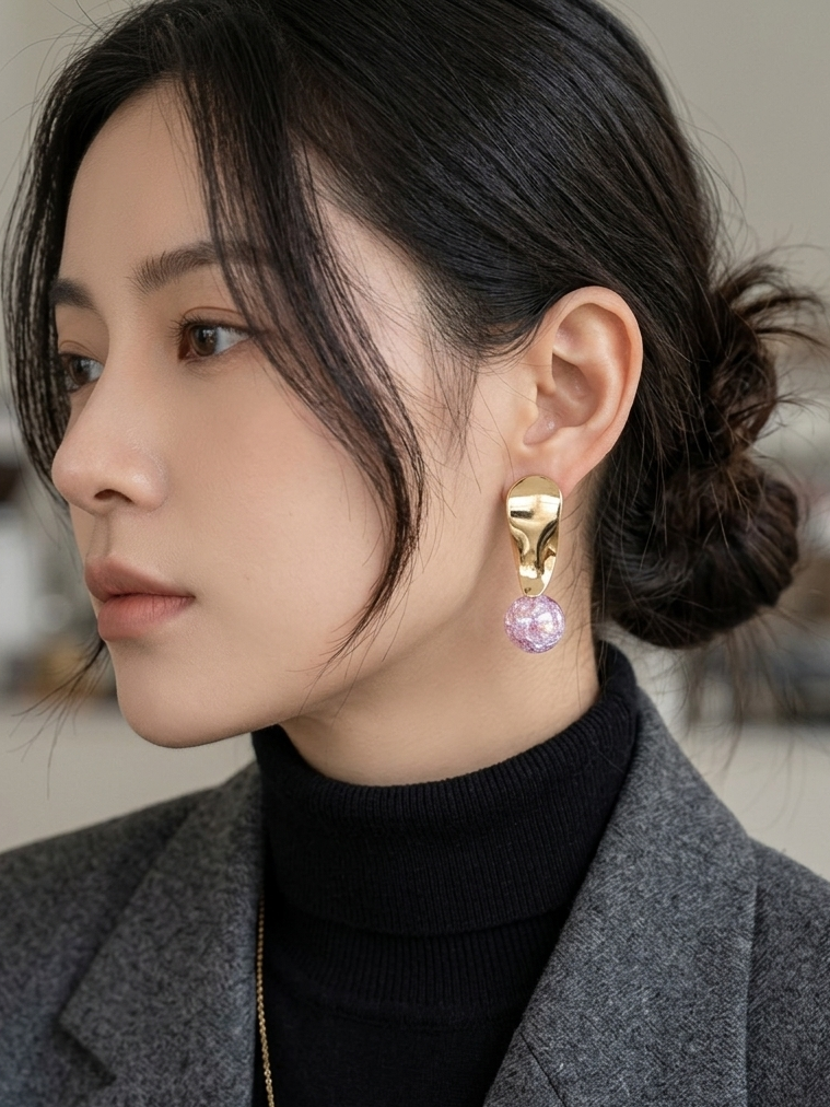 Elegant Chunky Resin Earrings