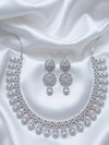 Beautiful Diamond Finished American Diamond choker with Earrings