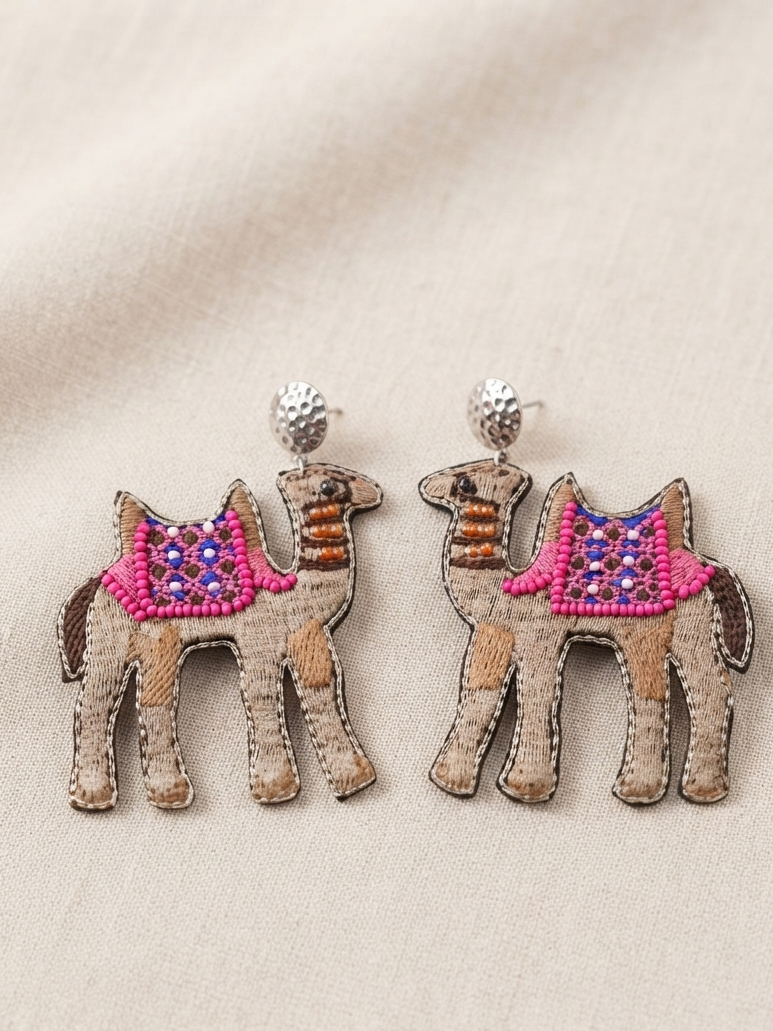 Camel Design Stylish UB Earrings