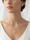 Meraki Rose Gold Plated Floral Design Pendant Sets