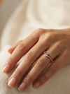 Rose gold Plated Stylish Diamond Ring