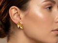 Double Leaf Stud Earrings