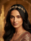 Gold Alike Flower Kundan Hairband