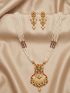 Gold Plated Long Necklace With Jhumka