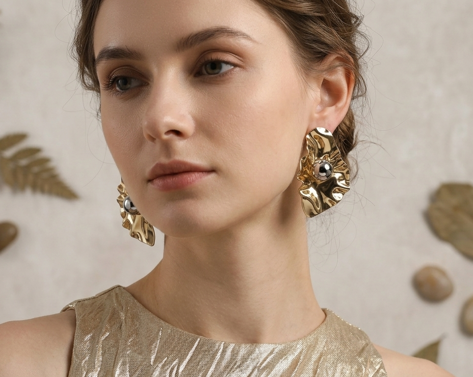 Classy irregular Design Korean Earrings