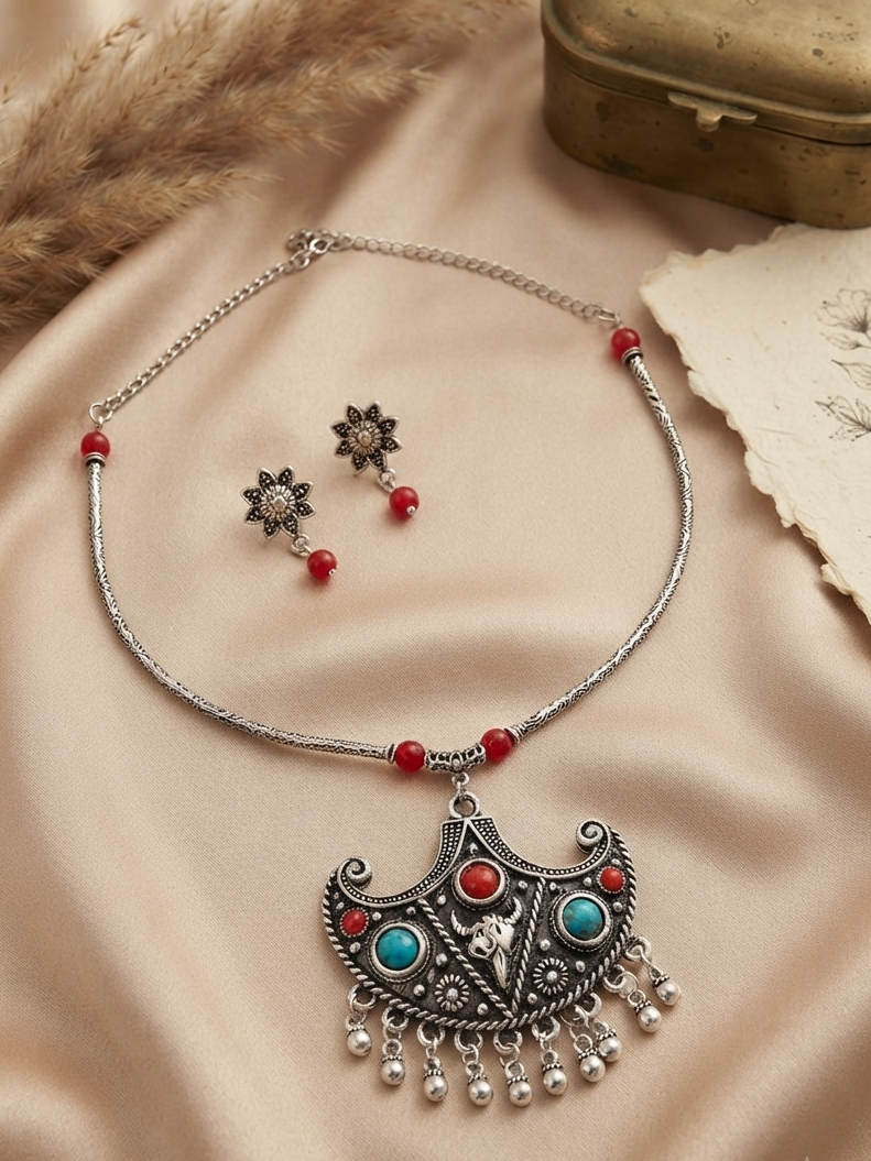 Afghani Pendant Hasli Choker Set