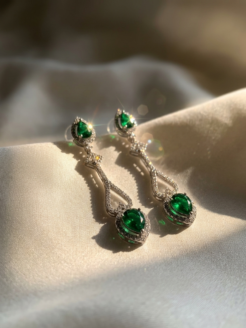 Crystal Rhinestone Dangle Long Earring