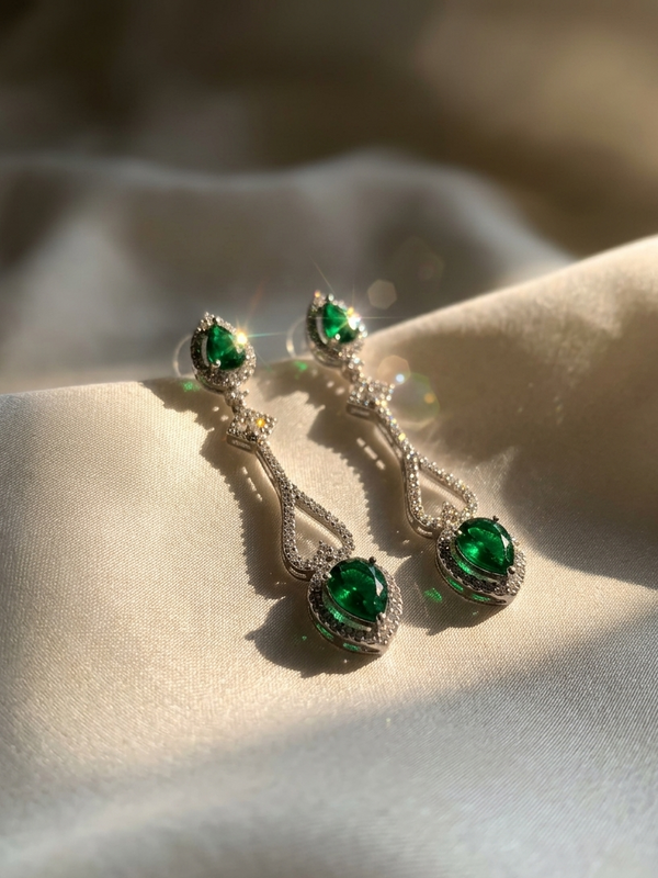 Crystal Rhinestone Dangle Long Earring
