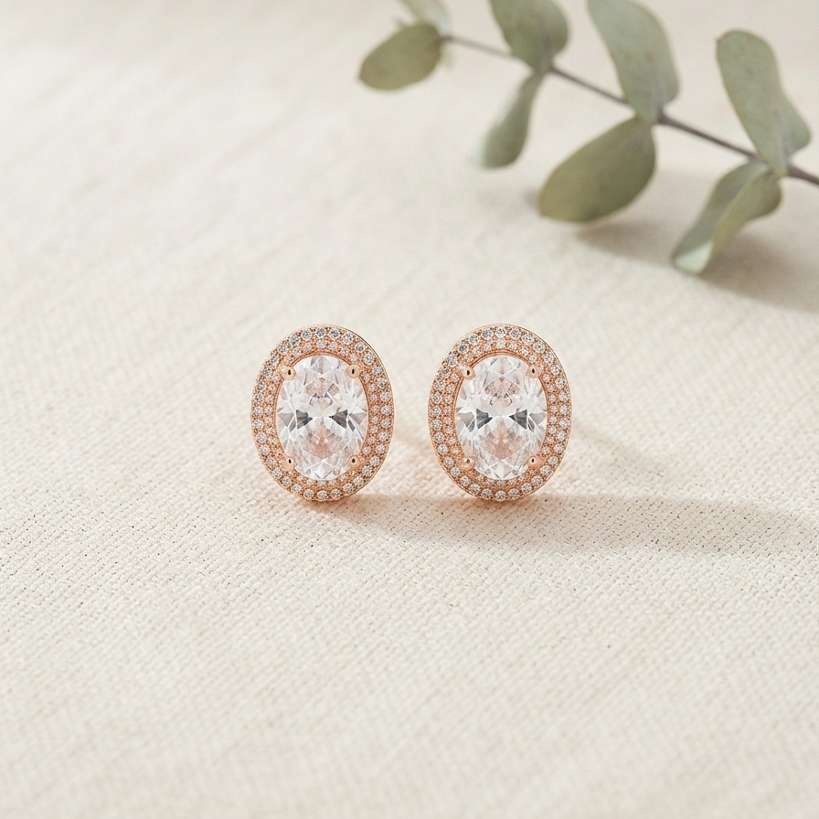 Diamond Studded Beautiful Earrings