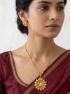 Siya Ram Gold Plated Pendent Set