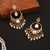 Kundan Pearl White Jhumka Earrings