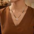 Classic Black Beads Mangalsutra With Diamonds