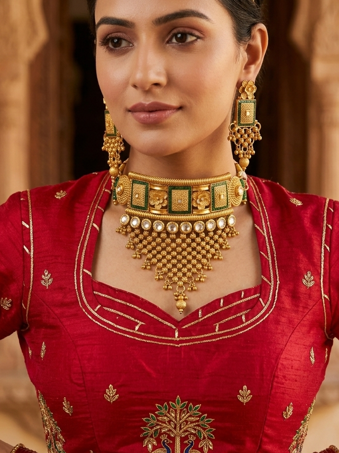 Antique Rajputi Style Padmavati Necklace