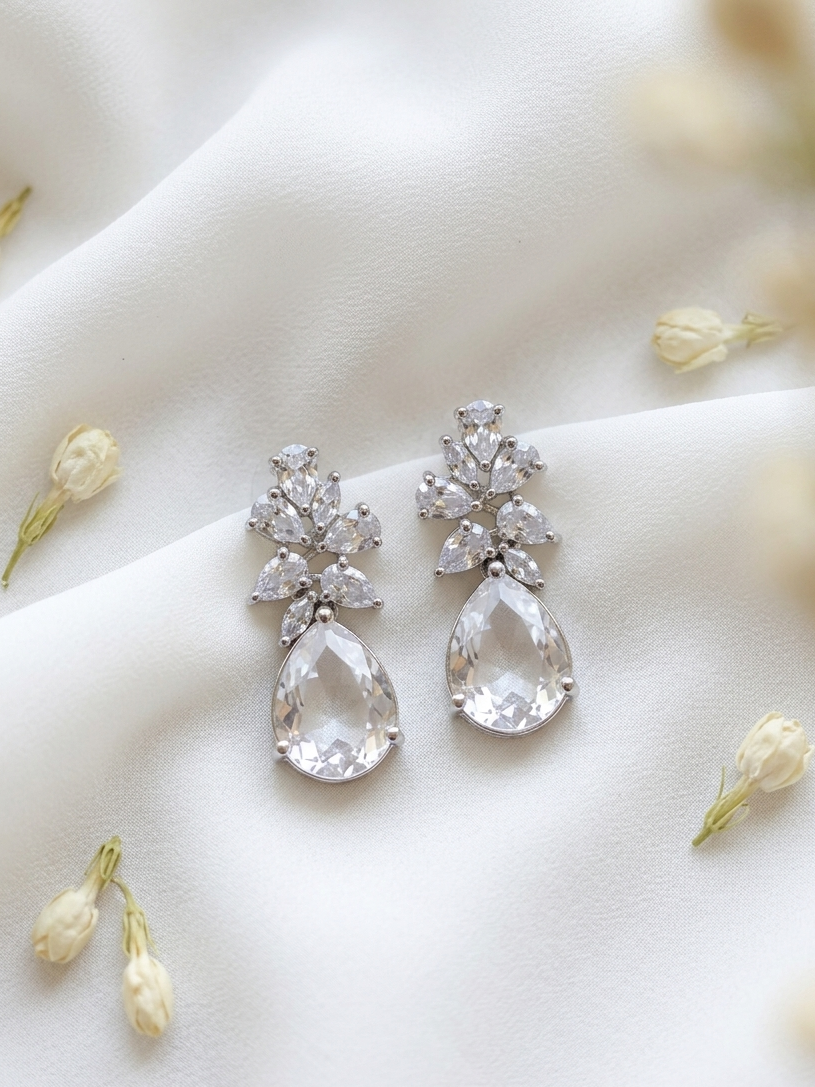 AD Handcrafted Oval Shaped Earrings