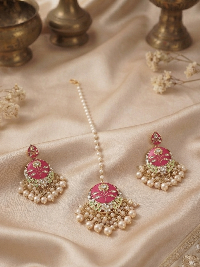 Minakari with Pearls Tikka