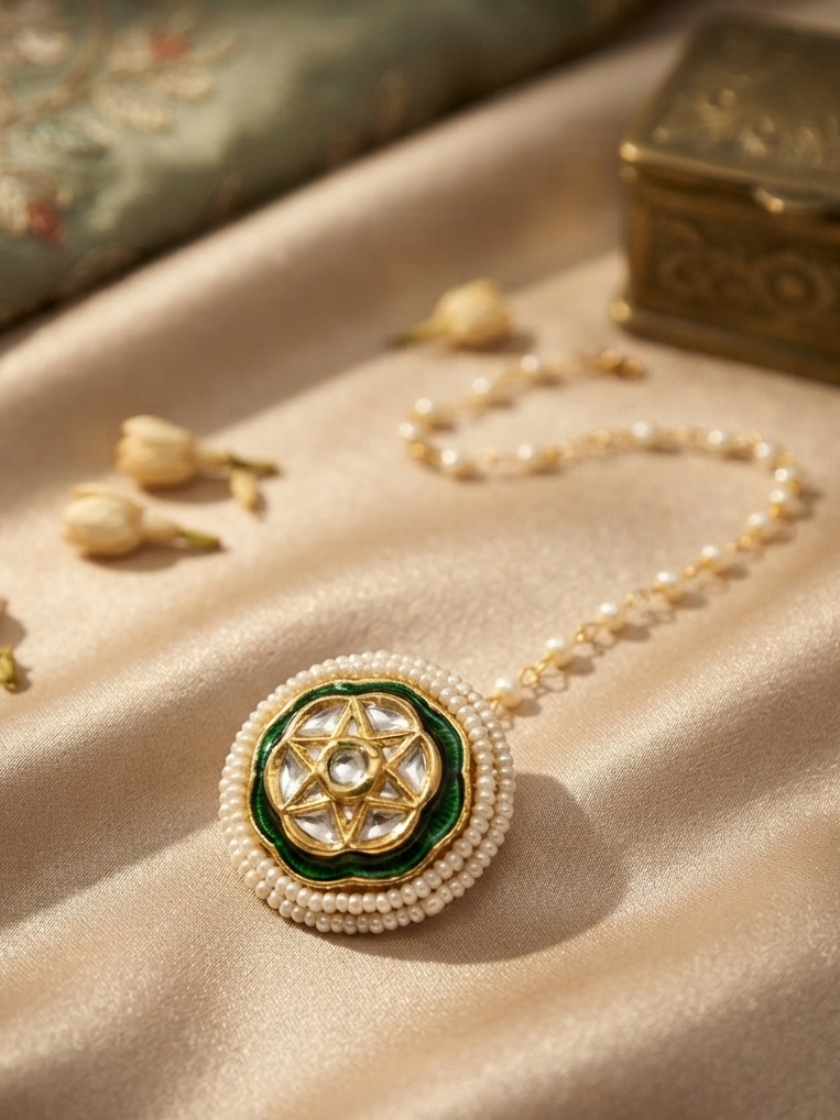 Gold Plated Rajputi Borla