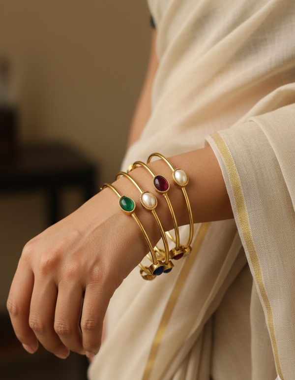 Multicolor Stone Elegant Bangles