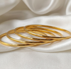 Buy Meraki Gold Thin Bangles