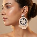 Black & White Beaded Earring