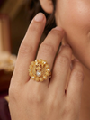 Flower Design Gold Plated Ring