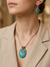 Turquoise Oval Design nResin Pendant sets