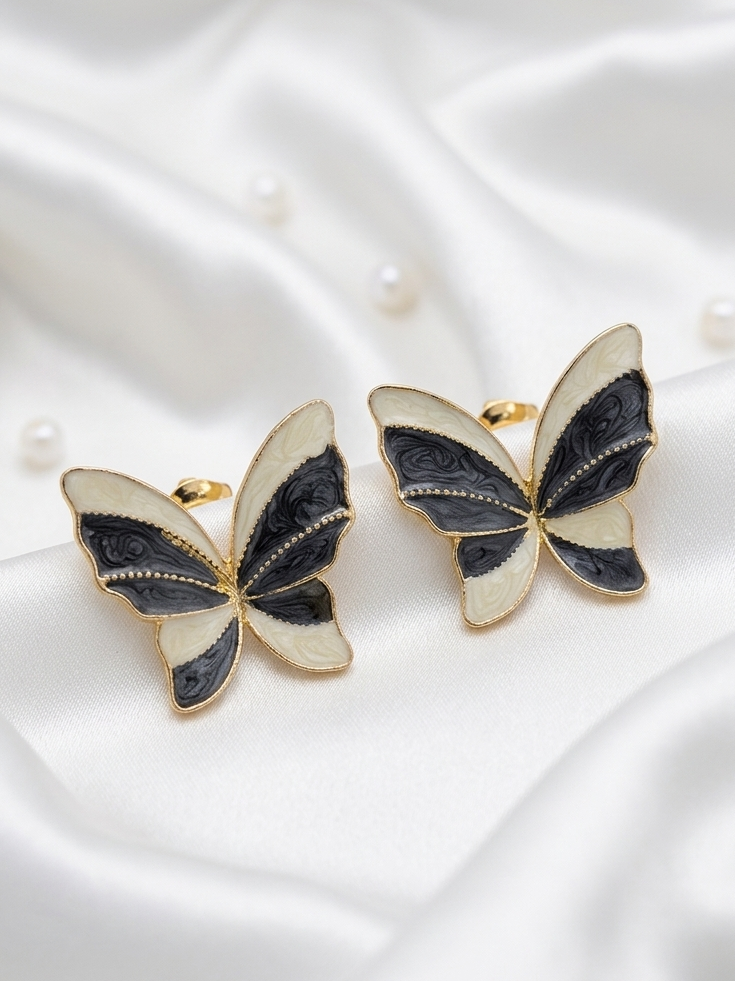 Black Butterfly Earrings