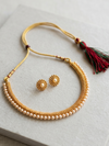 Gold Plated Pearl Choker Set