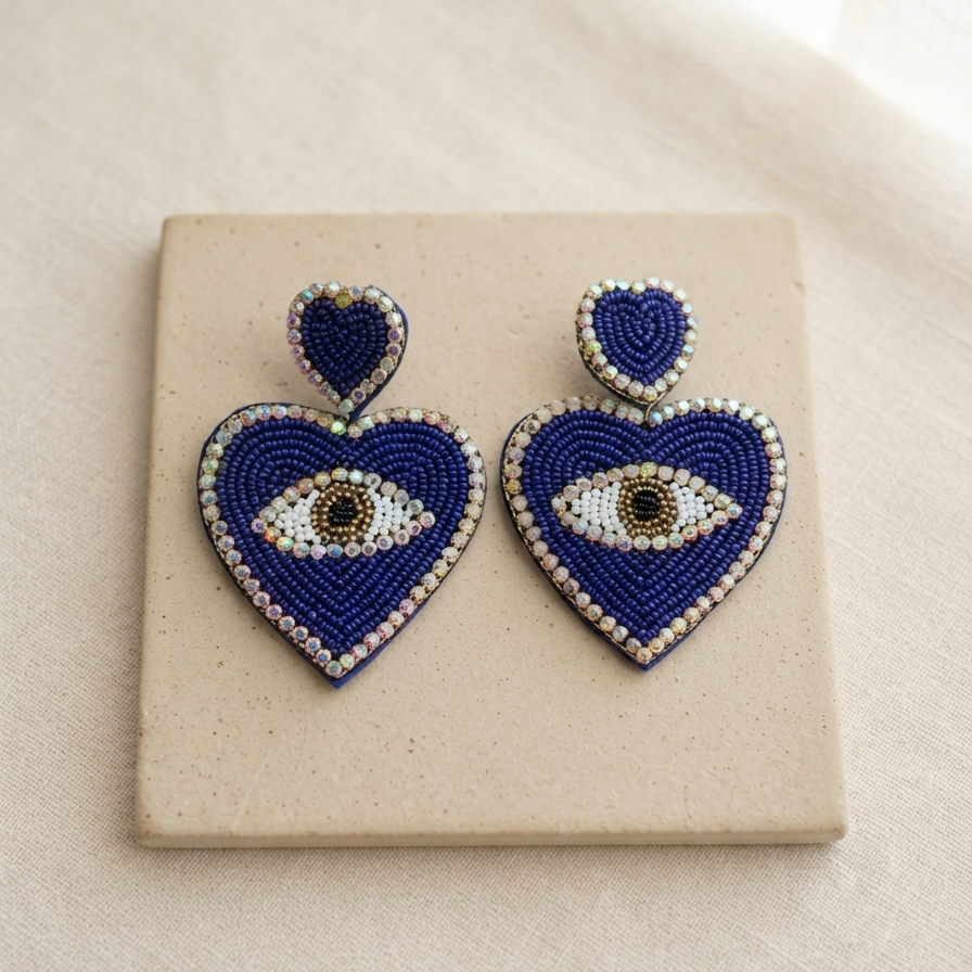 Heart Shape Handcrafted Earring