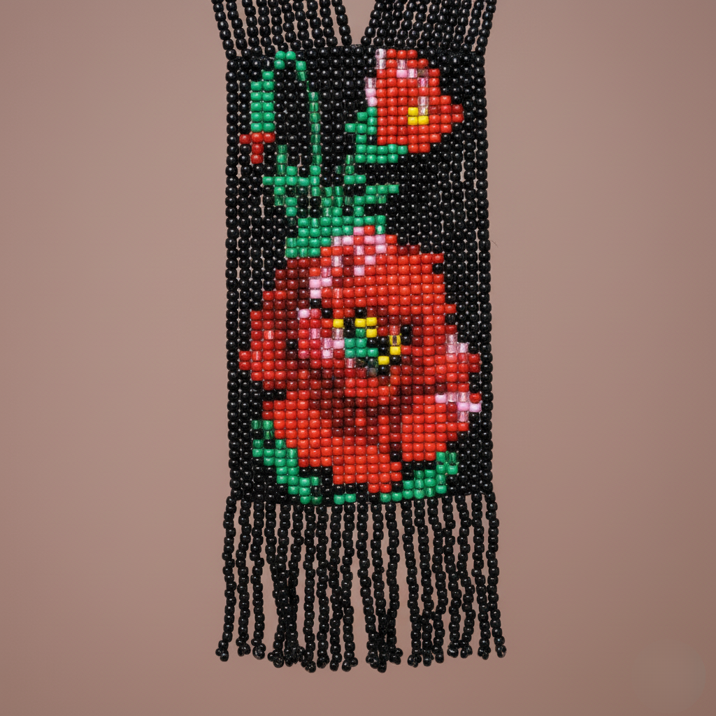 Rose Flower Design Handmade Necklace