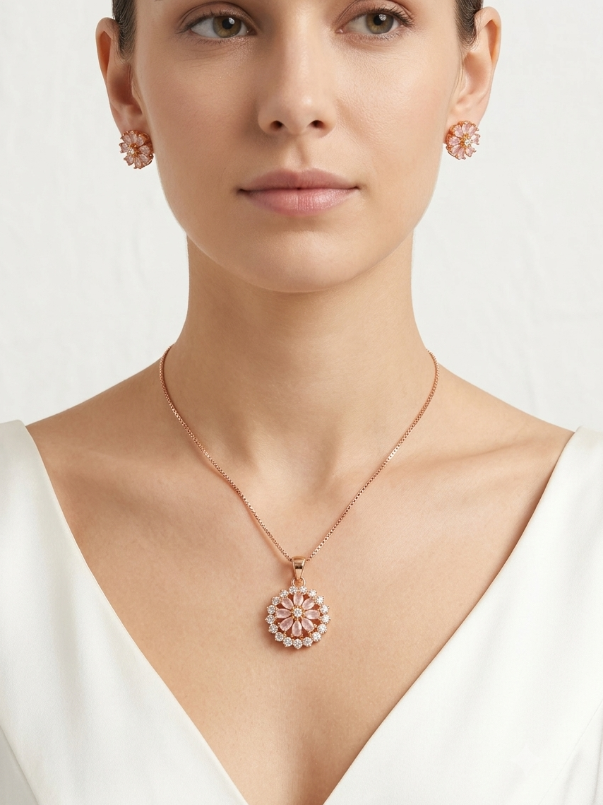 AD Flower Pendant Set