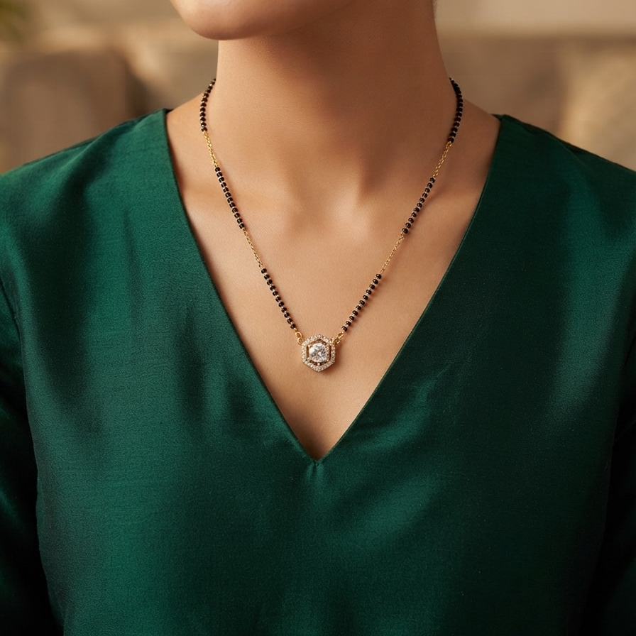 Stunning Geometric Mangalsutra