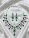 Emerald Green CZ Diamond Necklace Set