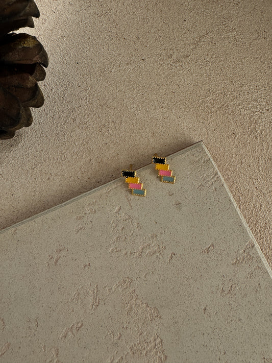 Multicolored Leaf Style Earring