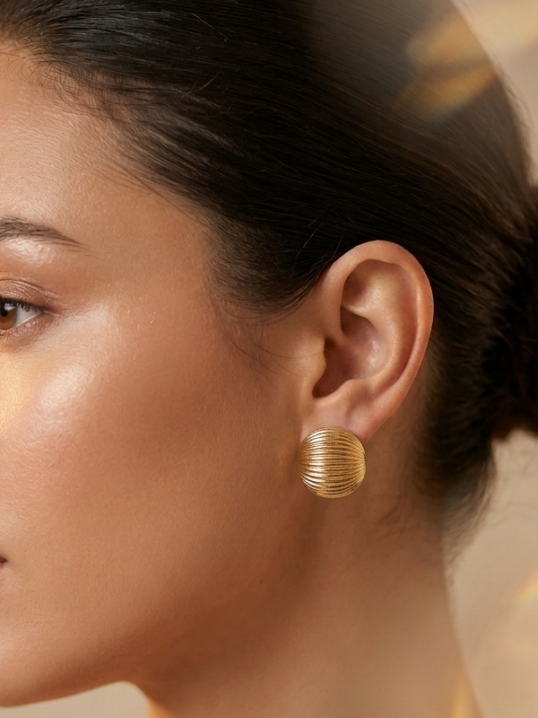 Leslie Textured Ball Studs