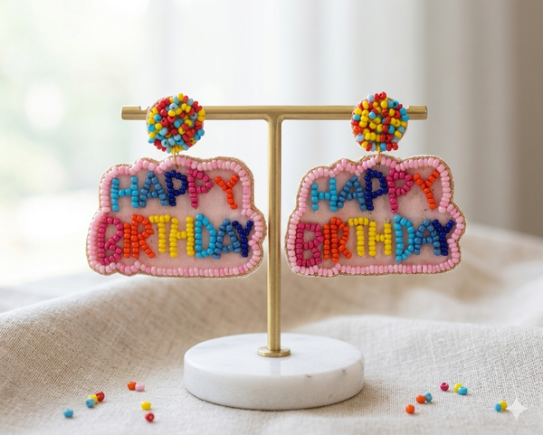 Happy Birthday Quirky Earrings