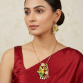 Beautiful Birds Design Pearl Drop Pendant Set