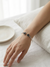 Oxidized Silver Bracelet with Stone
