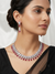 American Diamond Red Stone Necklace Set