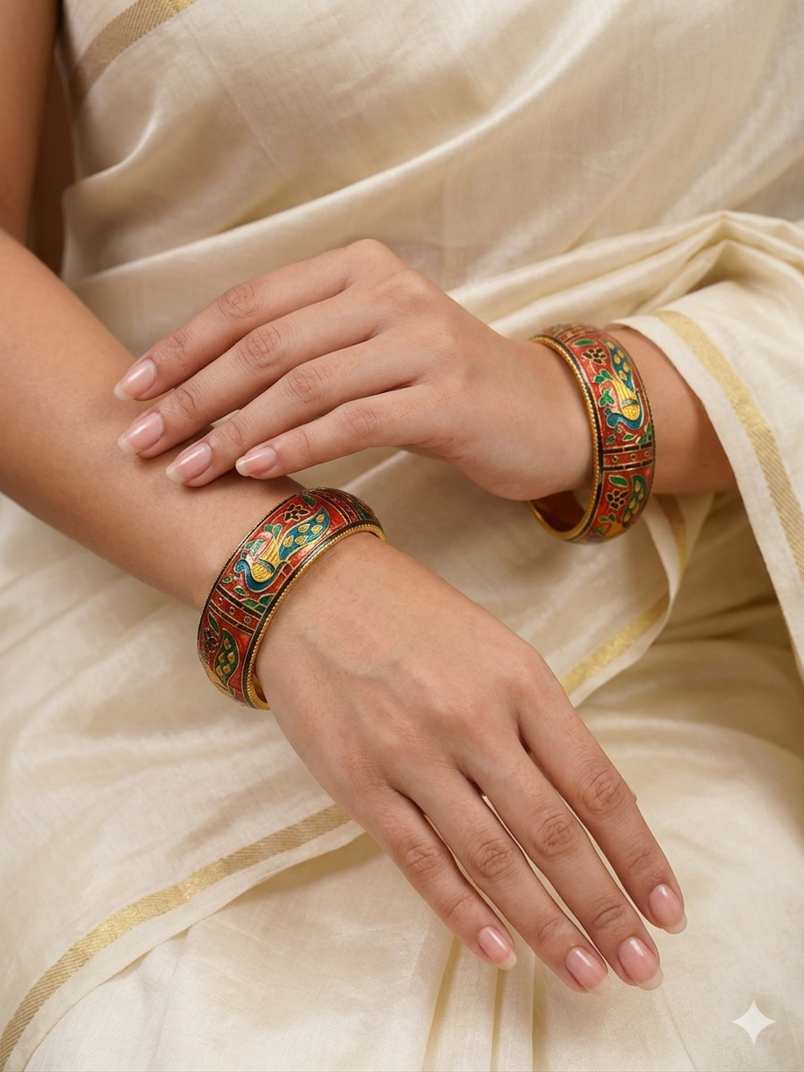 Handpainted Meenakari Bangles