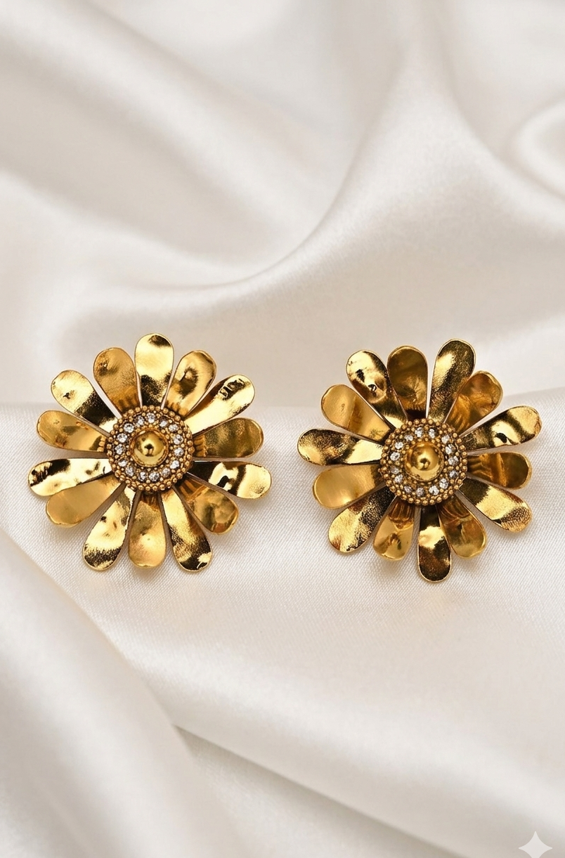 Stylish Golden Korean Earrings