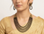 Crystal Multilayered Gold Plated Necklace