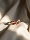 Multicoloured Rose Gold Diamond Ring